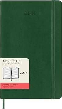 Moleskine Classic 12 Month 2026 Daily Planner, Soft Cover, Large (5" x 8.25"), Myrtle Green, 400 pages - Amazon.ae Price Tracker