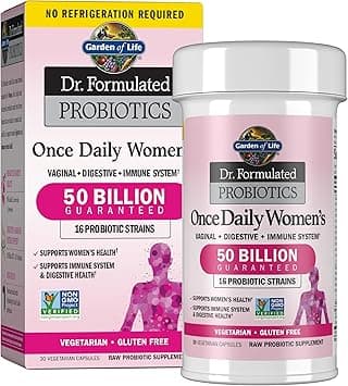 Garden Of Life Dr. Formulated Probiotics For Women & Prebiotics, 50 Billion Cfu For Women’S Daily Digestive L & Immune Health, 16 Probiotic Strains Shelf Stable No Gluten Dairy Soy, 30 Capsules - Amazon.ae Price Tracker