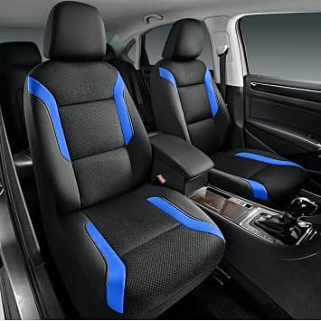 Skechers Memory Foam™ Leather Car Seat Covers, Air Cool Mesh Thick Seat Covers, Blue Two Front Seat Cover, Airbag Compatible, Automotive Comfort & Protection for Most Cars, Vans,Trucks, SUVs(Blue) - Amazon.ae Price Tracker
