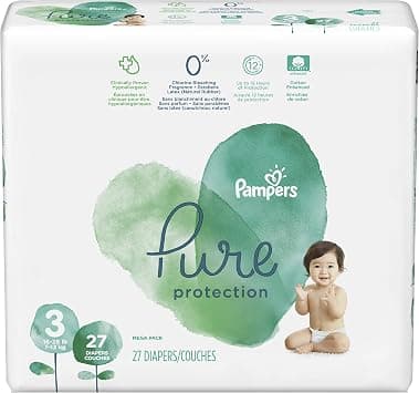 Pampers Pure Disposable Baby Diapers, Hypoallergenic and Fragrance Free Protection, Size 3, 27 Count - Amazon.ae Price Tracker