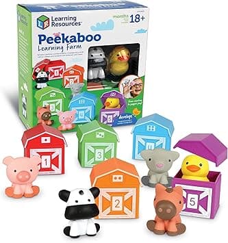 Learning Resources Peekaboo Learning Farm, Counting, Matching & Sorting Toy, Toddler Finger Puppet Toy, 10 Piece Set, Easter Gift for Kids, Easter Toys, Ages 18 mos+ - Amazon.ae Price Tracker