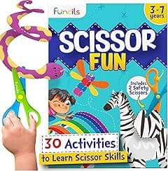 Toddler Scissor Skills - Art Supplies & Crafts Kit for Kids, Safety Scissors, Fine Motor Toys, Stocking Stuffers, for Boys & Girls Ages 3, 4, 5, 6, 7 Year Old, Activity Books - Amazon.ae Price Tracker