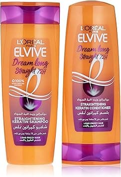 L'Oréal Paris Elvive Dream Long Straight Shampoo 400ml + Conditioner 360ml For Frizzy Hair - Amazon.ae Price Tracker