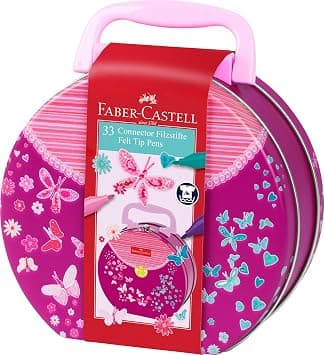 Faber-Castell Connector Fibre Tip Pen in Handbag Tin 33-Piece Set, Multicolor - Amazon.ae Price Tracker