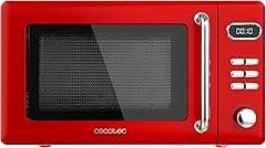 Cecotec Digital Microwave with Grill of 20 L Proclean 5110 Retro Red. 700 W in 5 levels, Timer up to 60 minutes, 8 Programs and Defrost, Vintage Design in Red - Amazon.ae Price Tracker