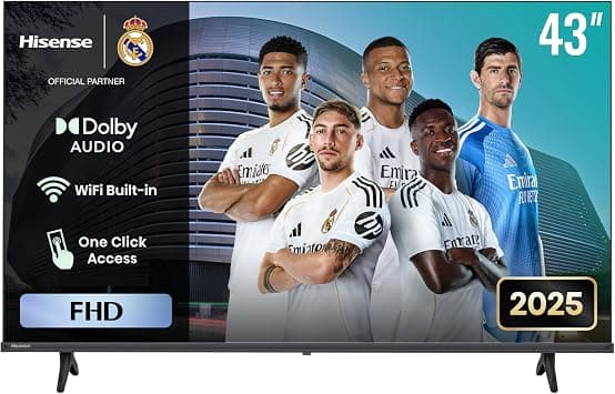 Hisense 43 inch Smart TV UHD 4K E6N-Dolby Vision,Game Mode Plus,Smooth Motion with MEMC,AI Sports Mode,Voice Control,Share to TV,Youtube,Netflix,Disney+,Shahid and Anghami,43E6N - Amazon.ae Price Tracker