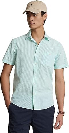 POLO RALPH LAUREN Men's Prepster Classic Fit Seersucker Shirt - Amazon.ae Price Tracker