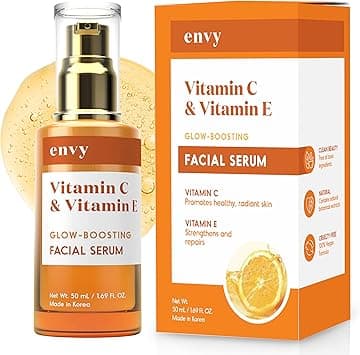 Envy Korean Vitamin C Serum With Vitamin E & Glycerin - Glass Skin - Dermatologist Tested - Dark Spots & Skin Brightening - Anti Aging & Acne Face Serum - Cruelty-Free - All Skin Types - 1.69oz - Amazon.ae Price Tracker