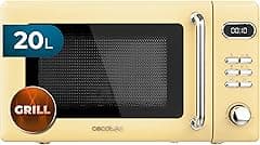 Cecotec - ProClean 5110 Retro Yellow 20L Digital Microwave with Grill. 700W Power and 5 Power Levels, Timer, End of Cooking Warning, 8 Modes, Vintage Design - Amazon.ae Price Tracker