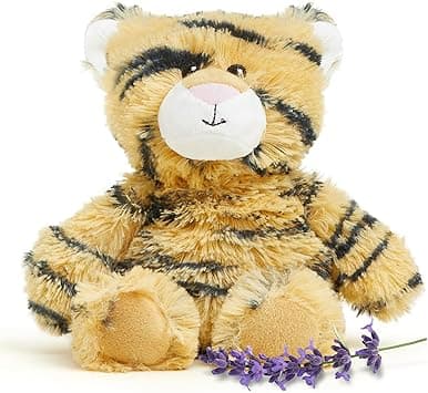 warmies Junior Tiger Microwavable, Hot or Cold for Cool Relaxation and Warm Relief, Lavender Scented Cozy Plush Animal - Amazon.ae Price Tracker