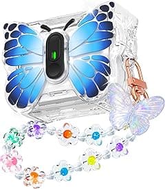 R-fun for AirPods Pro 2 Case Butterfly Artistry - Auto Pop-Up Lid & Kickstand Function, Military-Grade 360° Protection with Beautiful Bracelet & Cleaning Kit for AirPods Pro 2 Gen,Black Blue - Amazon.ae Price Tracker