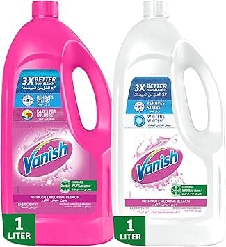 Vanish Liquid Fabric Stain Remover 1L for Coloured & Whites + 1L free for White clothes - Amazon.ae Price Tracker