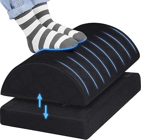 Foot Rest for Under Desk at Work Adjustable Foam for Office and Home, Office Desk Accessories,Comfortable Footrest with 2 Adjustable Heights,Back & Hip Pain Relief (Black) - Amazon.ae Price Tracker