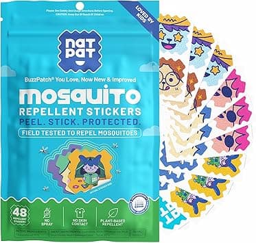 BuzzPatch Mosquito Patch Stickers for Kids (60 Pack) - The Original All Natural Citronella Essential Oil Insect Patch, Plant Based Ingredients, Non-Toxic, DEET Free, for Toddlers, Kids - Amazon.ae Price Tracker