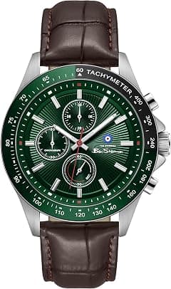 Ben Sherman Winchester Quartz Sport Chronograph Watch for Men, 43.2mm, Stainless Steel Case with Genuine Leather Strap, Mineral Glass, 3 ATM, Premium Stylish Gift for Men - Amazon.ae Price Tracker