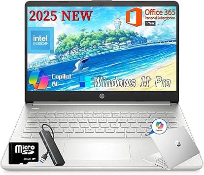 HP 2025 14 Inch Student Business Laptop, Intel Processor N150, 16 GB RAM, 384 GB Storage(128GB UFS+256GB MSD), Copilot Key, AI Powered, 1 Year Office 365, Windows 11 Pro, Natural Silver, w/Accessories - Amazon.ae Price Tracker