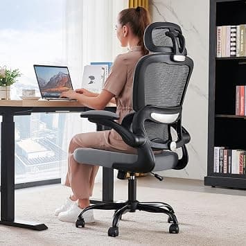 TRALT Office Chair Ergonomic Desk Chair, 330 LBS Home Mesh Office Desk Chairs with Wheels, Comfortable Gaming Chairs (Black Grey) - Amazon.ae Price Tracker
