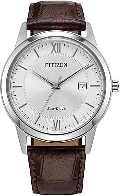 Citizen Men's Classic Eco-Drive Leather Strap Watch, 3-Hand Date - Amazon.ae Price Tracker