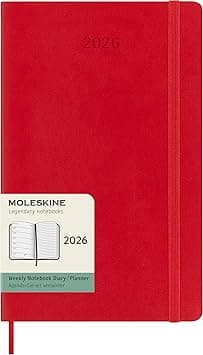 Moleskine Classic 12 Month 2026 Weekly Planner, Soft Cover, Large (5" x 8.25"), Scarlet Red, 144 pages - Amazon.ae Price Tracker