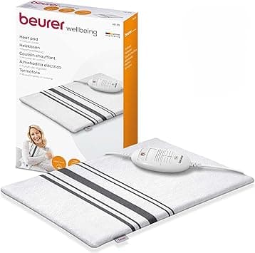 Beurer HK 25 Heat Pad | Electric heat pad for cosy warmth | 3 electronically regulated temperature settings | Machine-washable cotton cover | Automatic switch-off | 3 Years Warranty - Amazon.ae Price Tracker
