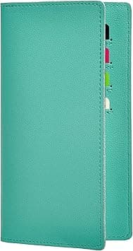 Hoffi Checkbook Covers for Personal Duplicate Checks, Genuine Leather Checkbooks Register Cover Holder Wallets for Women & Men (Turquoise), Turquoise, One size, Classic - Amazon.ae Price Tracker