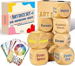 Garybank Inspiration Art Dice Gifts for Artists, W/Drawing Principles Cards - Color Wheel & Painting Knowledge, Art Supplies for Women, Set of 9 Creativity Dice, Cool Artist Teacher Gifts - Amazon.ae Price Tracker