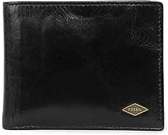 Fossil Men's Derrick RFID-Blocking Leather Bifold Wallet with Flip ID Window for Men - Amazon.ae Price Tracker