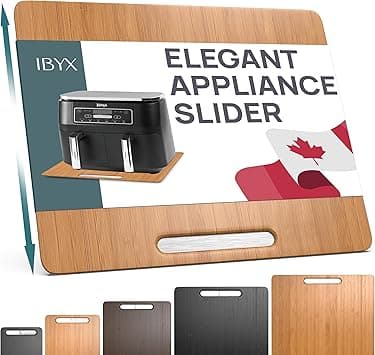 Ibyx Kitchen Appliance Slider for Counter – Bamboo Sliding Tray for Coffee Maker, Air Fryer, Food Processor, Blender, Toaster – Kitchen Appliance Rolling Tray for Countertop (400 x 330 x 21mm) - Amazon.ae Price Tracker