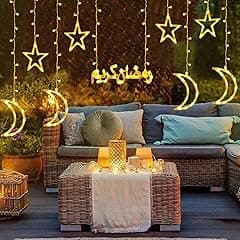 Ramadan Decorations, Star Moon Fairy String Lights, Ramadan Kareen Outdoor Lights, 8 Lighting Modes for Eid Decoration Home - Amazon.ae Price Tracker