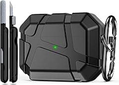 R-Fun for AirPods Pro 3 Case, Shockproof Silicone Protective Case, Compatible with AirPods Pro 3rd Generation, with Hard Shell Design & Scratch Protection, Front LED Visible with Carabiner, Black - Amazon.ae Price Tracker