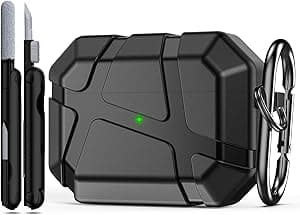 R-Fun for AirPods Pro 3 Case, Shockproof Silicone Protective Case, Compatible with AirPods Pro 3rd Generation, with Hard Shell Design & Scratch Protection, Front LED Visible with Carabiner, Black - Amazon.ae Price Tracker