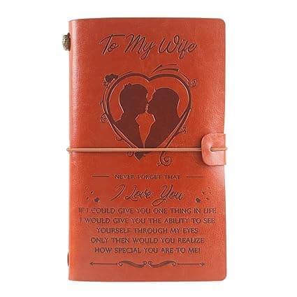 Excefore To My Wife Leather Journal from Husband, Refillable Journal Notebooks, Travel Diary Anniversary Wedding Birthday Gift for Wife from Husband - Amazon.ae Price Tracker