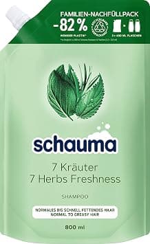 Schauma Shampoo 7 Herbal Refill Pack (800 ml), Hair Shampoo Gives the Hair Structure a Light Freshness, Fresh Shampoo for Normal to Quickly Greasy Hair - Amazon.ae Price Tracker