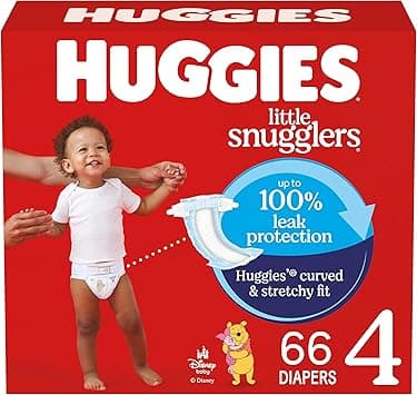 Huggies Size 4 Diapers, Little Snugglers Baby Diapers, Size 4 (22-37 lbs), 66 Count, Packaging May Vary - Amazon.ae Price Tracker