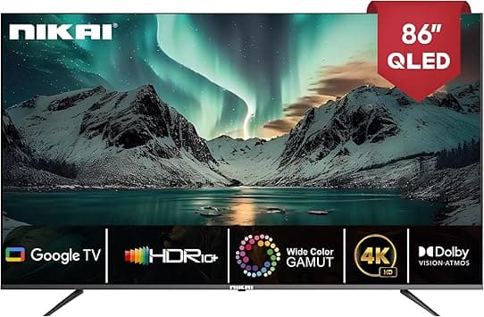 Nikai 86 Inch 4K QLED Ultra HD Smart Google TV, Hands Free Voice Control, Game Master, Dolby Vision + Atmos, 4K HDR10+, Effortless Connectivity with Android & Apple devices - NPROG86QLED - Amazon.ae Price Tracker