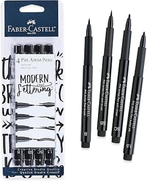 Faber Castell Black Modern Lettering Pitt Artist Pen Set, 4 Count - Amazon.ae Price Tracker
