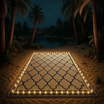 Camping Mat with LED Lights – Portable Outdoor Camping Mat with Edge Lighting | Desert, Wadi & Backyard Use | Foldable, Easy-Clean, Battery Operated & Durable (Khaki Cloud, 270x360) - Amazon.ae Price Tracker