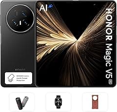 HONOR Magic V5 16GB RAM 512GB Black With Free Honor choice Speaker, Honor Watch 4, Premium phone cover & 6 Month Screen Insurance - Middle East Version - Amazon.ae Price Tracker