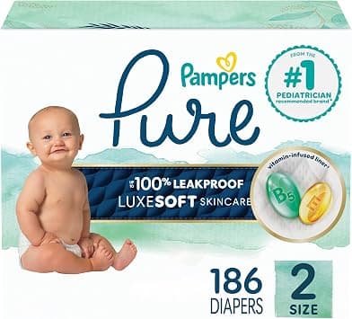 Pampers Diapers Size 2, 186 Count - Pure Protection Disposable Baby Diapers, Hypoallergenic and Unscented Protection (Packaging & Prints May Vary) - Amazon.ae Price Tracker