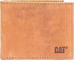 Caterpillar Men's Leather Bifold Wallet with ID Window, Men s Leather Passcase, Tan, One Size - Amazon.ae Price Tracker