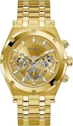 GUESS Men's Sport Multifunction 44mm Watch – Gunmetal & Blue Dial with Gunmetal Stainless Steel Case & Bracelet - Amazon.ae Price Tracker