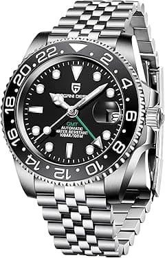 BY BENYAR Pagani GMT Mechanical Stainless Steel Waterproof Sapphire Ceramic Bezel Glass Luminous Wrist Watch for Men, 40mm, PD-1662, Black - Amazon.ae Price Tracker