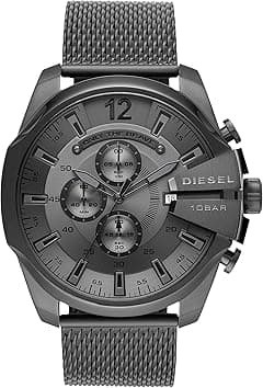 Diesel Men's Mega Chief Stainless Steel Chronograph Quartz Watch - Amazon.ae Price Tracker