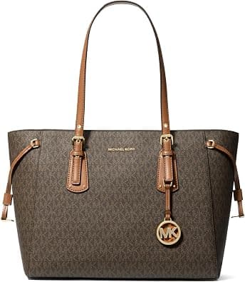 Michael Kors Voyager Medium Tote, Gold-tone Hardware/Brown/Acorn, One size - Amazon.ae Price Tracker