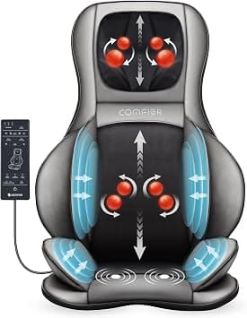 COMFIER Shiatsu Neck Back Massager with Heat, 2D ro 3D Kneading Massage Chair Pad, Adjustable Compression Seat Massager for Full Body Relaxation, Father's Day Gifts,Dark Gray - Amazon.ae Price Tracker