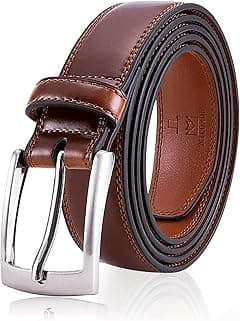 MILORDE Men's Genuine Leather Dress Belt, Handmade, 100% Cow Leather, Fashion & Classic Designs for Work Business and Casual - Amazon.ae Price Tracker