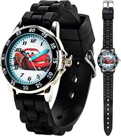 Disney Kid's Cars Watch, Learn How to Tell Time - Kid's Time Teacher Watch with Official Cars Character on The Dial, Childrens Watch with Black Rubber Strap, Kids Analog Watch, Safe for Children - Amazon.ae Price Tracker