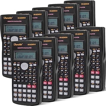 2 Line Engineering Scientific Calculator Function Calculator Calculator Large Display Math Calculator for Student Teacher Classroom High School College School Business Offices Black (10 Pieces) - Amazon.ae Price Tracker