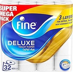 Fine Deluxe Toilet Tissues Paper 32 Rolls, 140 sheets x 3 Ply - Amazon.ae Price Tracker