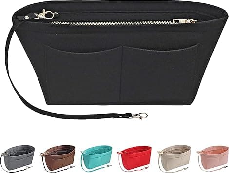 Soyizom Felt Handbag Organiser Purse Organiser Felt Insert Bag Organisers Multi Pockets Tote Bag in Bag for Women,Black-L - Amazon.ae Price Tracker